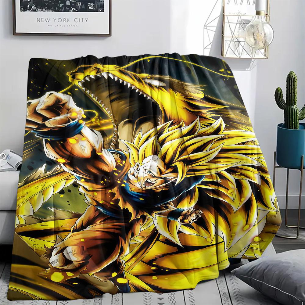 1PC Dragon Ball Super Patterned Flannel Blanket Suitable For All Seasons For Home Decor Warmth And Comfort Gifts Holiday Present