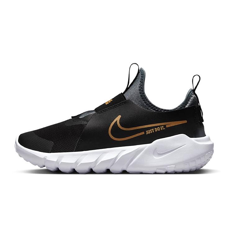 (GS) Nike Flex Runner 2  Black Metallic Gold  Kids  DJ6038-007 EU 38.5