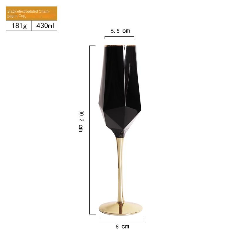 Phnom Penh Vetro Placcato Nero Calici da Vino Rosso Coppa da Champagne Colorata Calici da Vino Whiskey Soggiorno Bar Casalingo Articoli da Bar