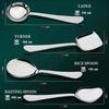 4 Pieces Stainless Steel Serving Spoons Set for Dining Table/Kitchen, 1.8 Mm Heavy Gauge