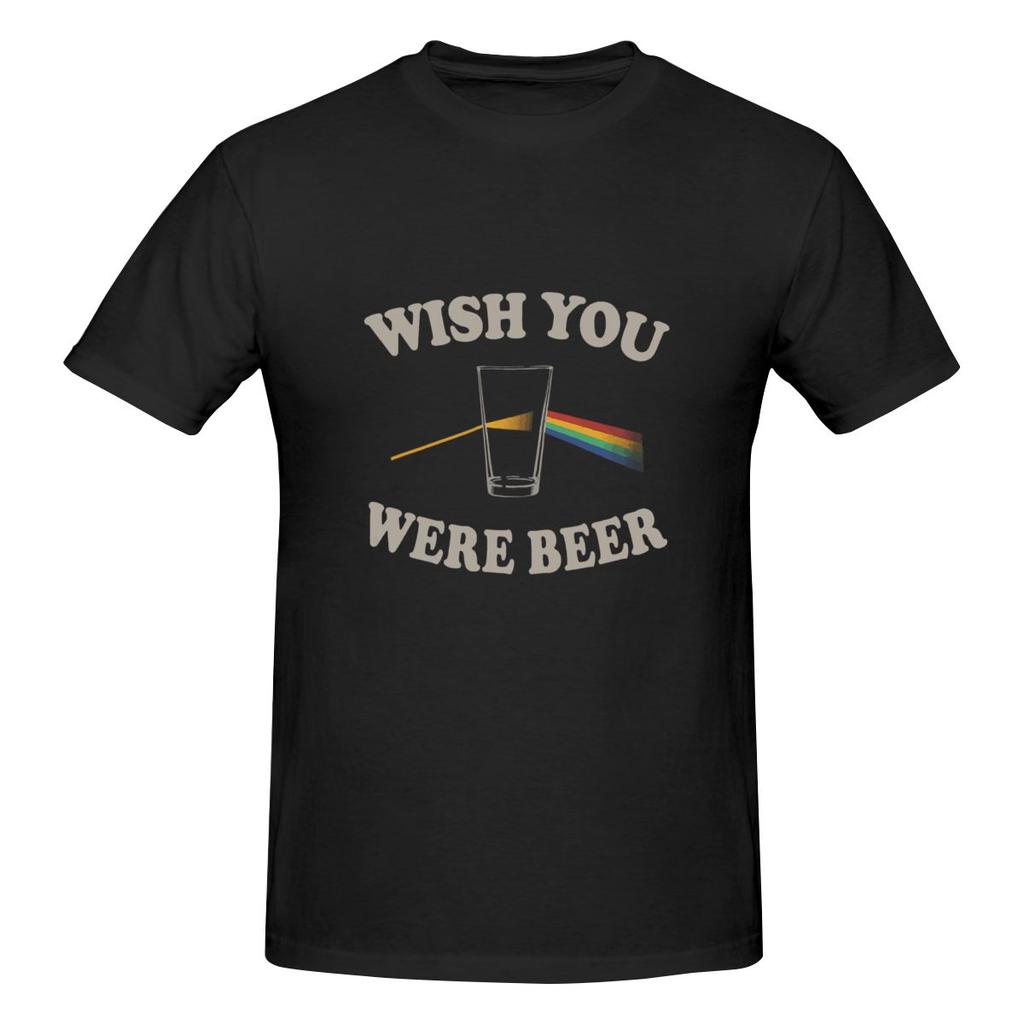 Wish You Were Beer Oversize Tshirt Solid Color Minimalism Embroidery Tee