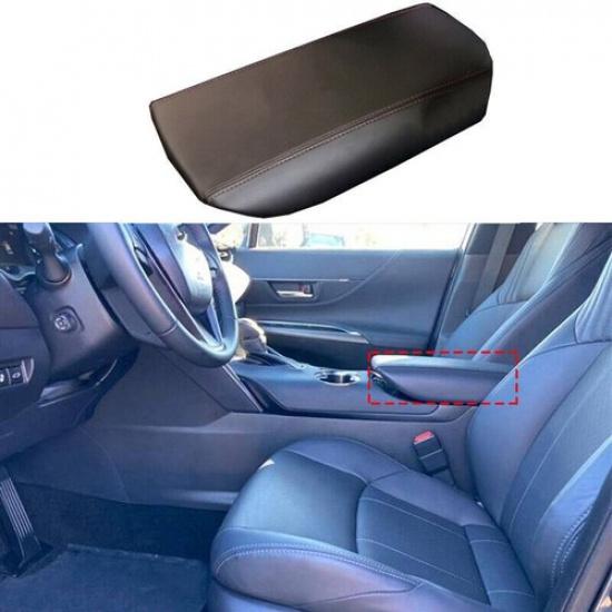 Leather Black Car Armrest Box Protector Cover For ~ Toyota Venza Harrier
