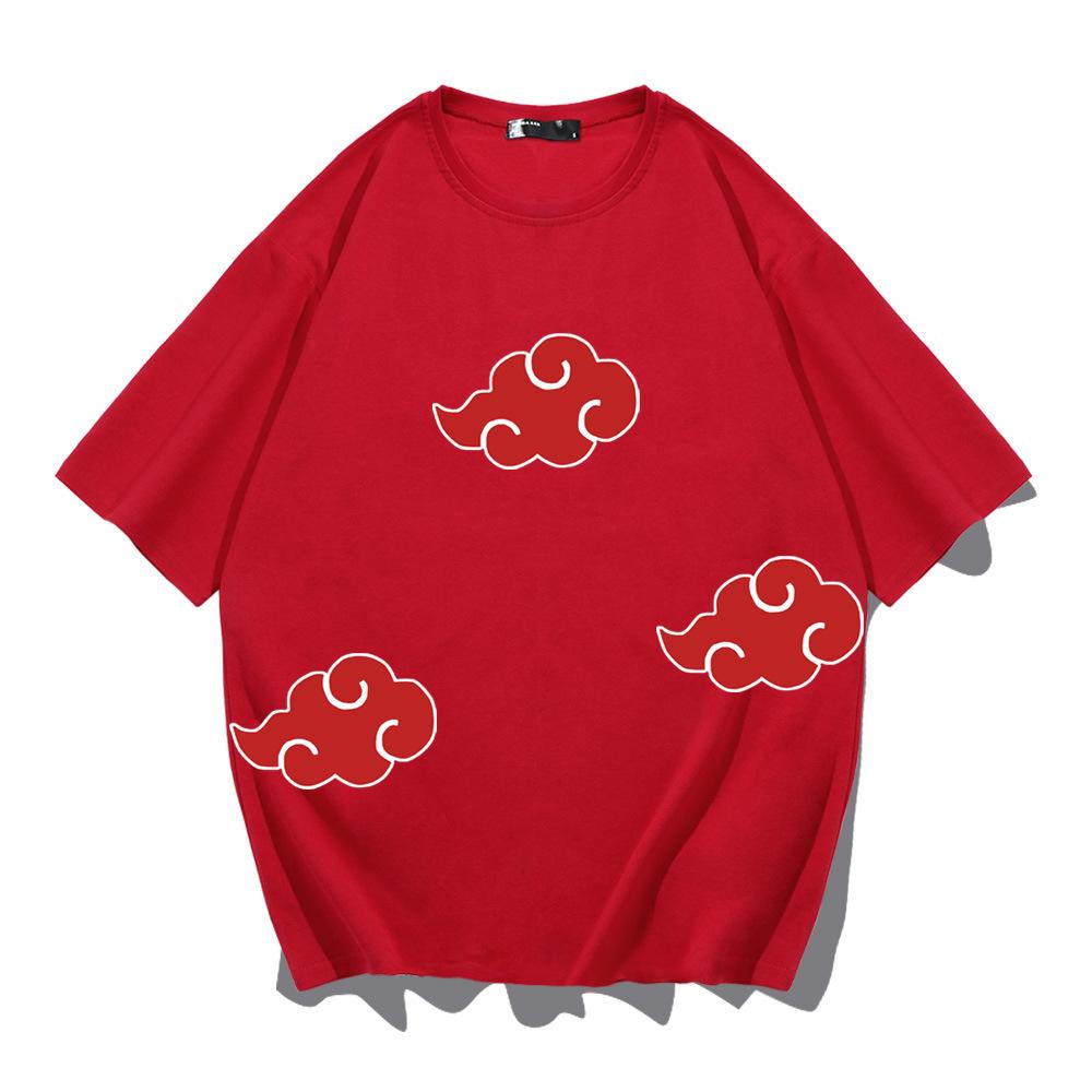 Naruto T-shirt Men's and Women's Summer Loose Cotton Short-sleeved Crew Neck Bottoming Shirt Trendy Brand Ins Auspicious Cloud Personalized Clothes