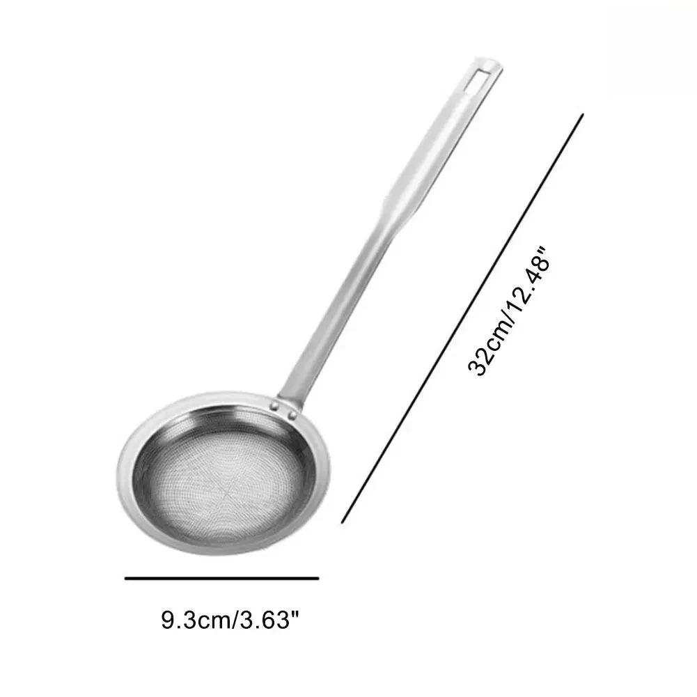 

Stainless Steel Fine Mesh Fat Skimmer Spoon Strainer Fat Oil Skim Grease Foam Filter with Handle Kitchen Tool 2025