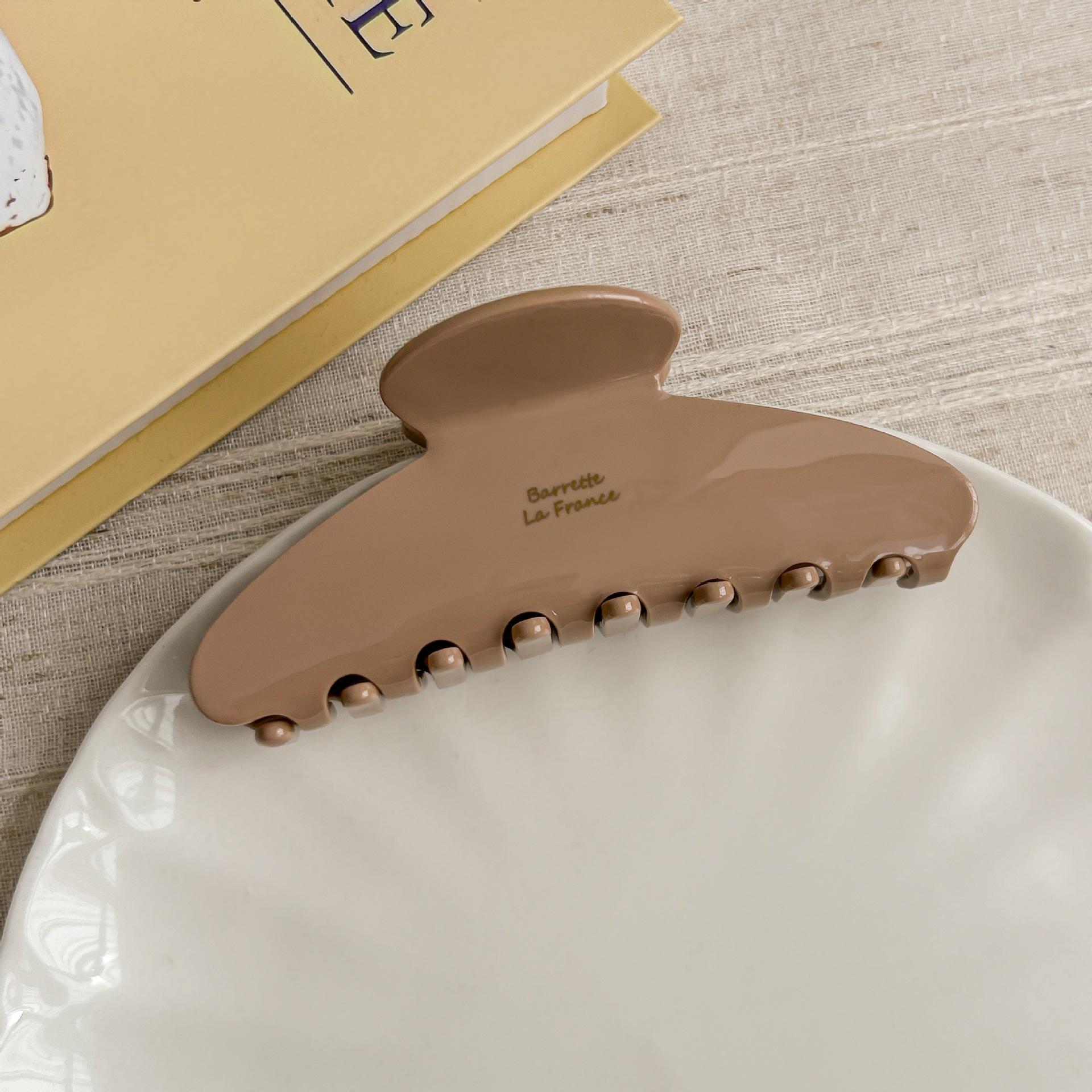 Зажим для волос Morandi Золотая этикетка: Простая высококачественная ацетатная заколка-коготь для стильных причесок. розовый/персиковый