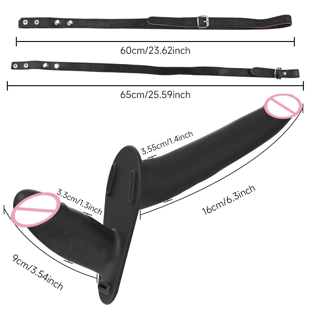 Strap On Wearable Double Penetration Cock G-Spot Dildo Panties for Lesbian Anus Vagina Massager Couples Sex Toys Adult Products