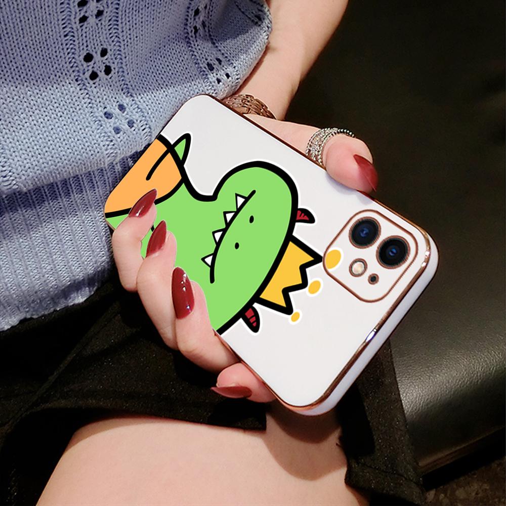 Colorful Printing Patterns Square Edge Pattern Casing Plated Phone Shell Luxury Plating Soft Phone Case for iPhone Motorola Moto OnePlus Samsung