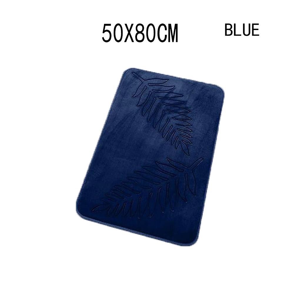 Non Slip Bath Mat Soft Black Memory Foam Bath Mat Water Absorbent Washable Rugs for for Bathroom Bedroom Bath Mat Dark Dlue