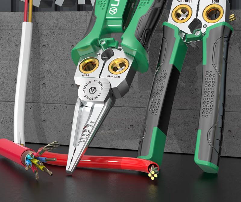 8-in-1 Multi-Function Stainless Steel Wire Stripping and Cutting Pliers for Electricians