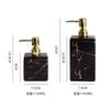 Modern Gold-plated Marbled Ceramic Lotion Bottle Shampoo Shower Gel Dispensing Empty Bottle Soap Dispenser Bathroom Accessories