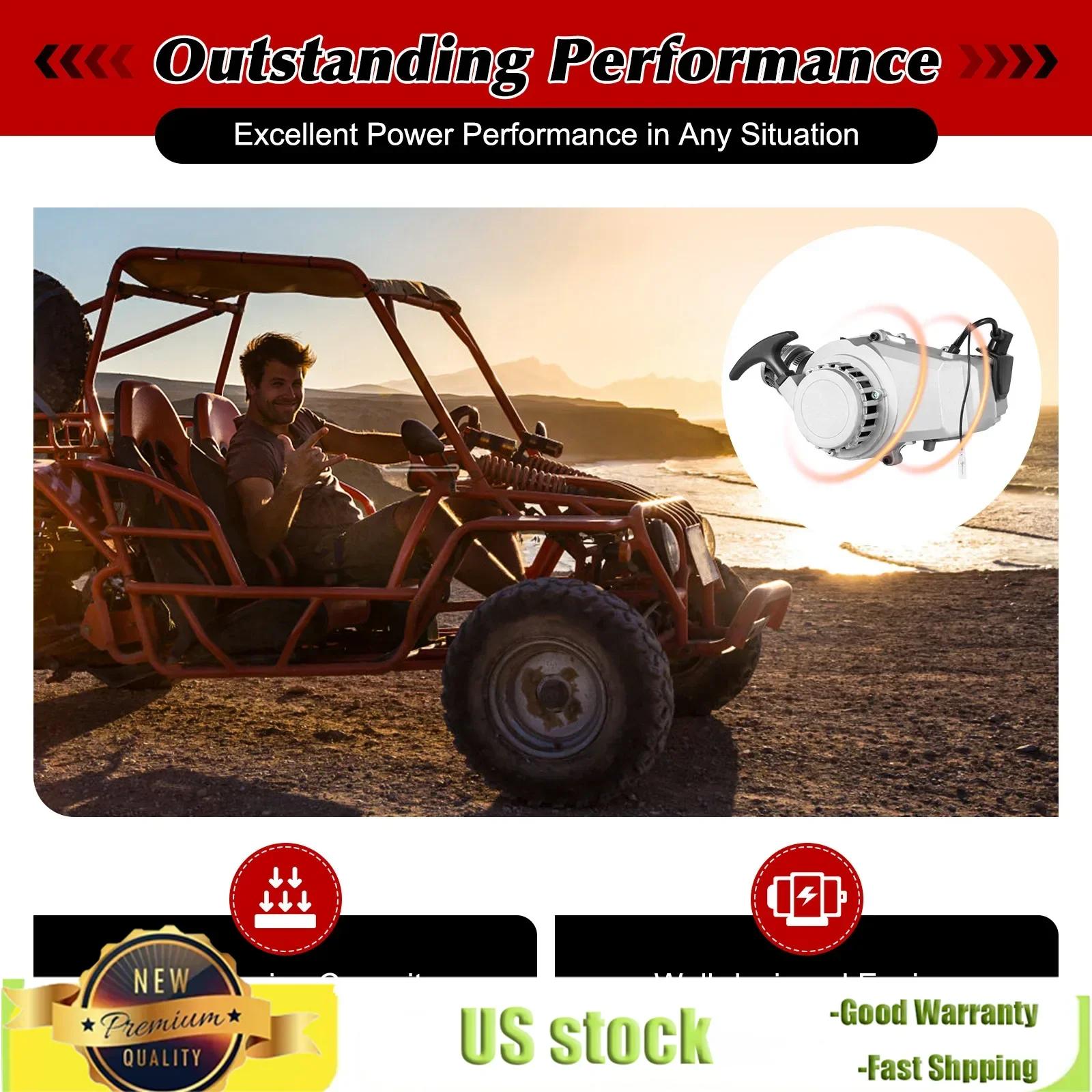 

2 Stroke Mini Off-road/beach Bike Motor Kit with 0.32gal Fuel Tank, Powerful Air-cooling 49cc Motorcycle Mini Dirt Bike Engine срібний