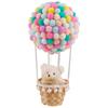 DIY Pompon Hot Air Balloon Night Light Craft Kit - Parent-Child Activity with Colorful Plush Balls