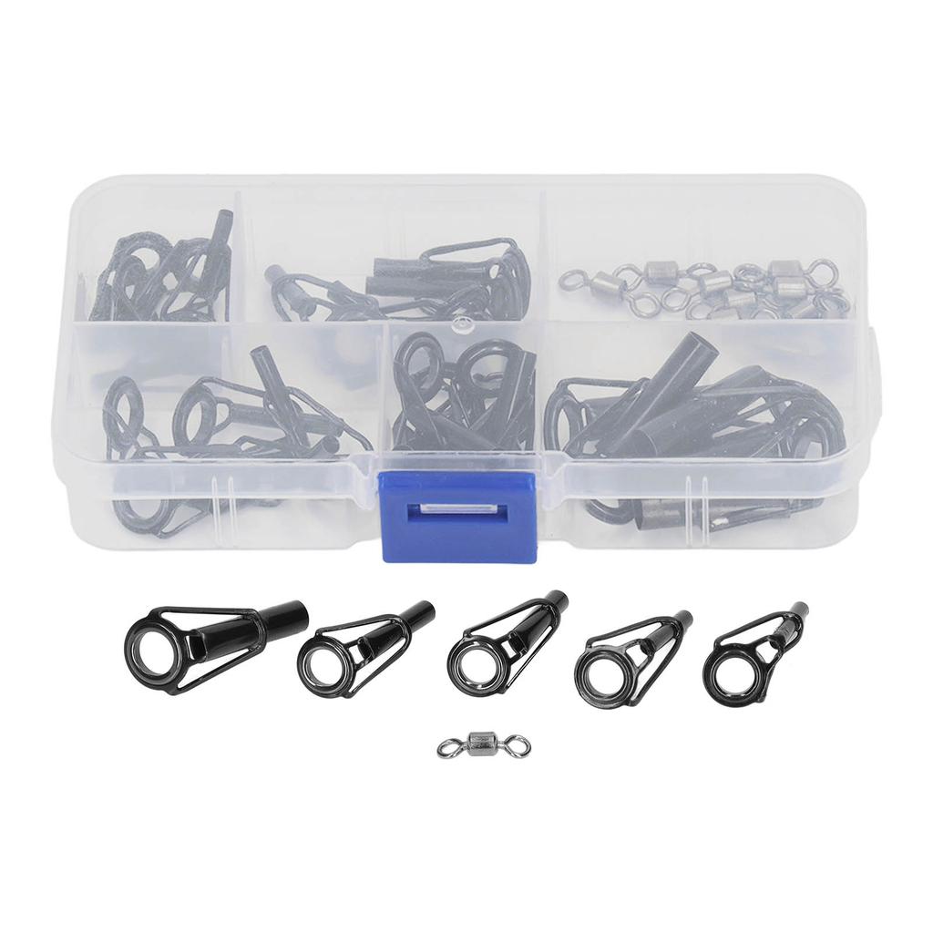 Ceramic Guide Ring Set Stainless Steel Frame Fishing Rod Eye Guide Suit Fishing Rod Tip Repair Parts