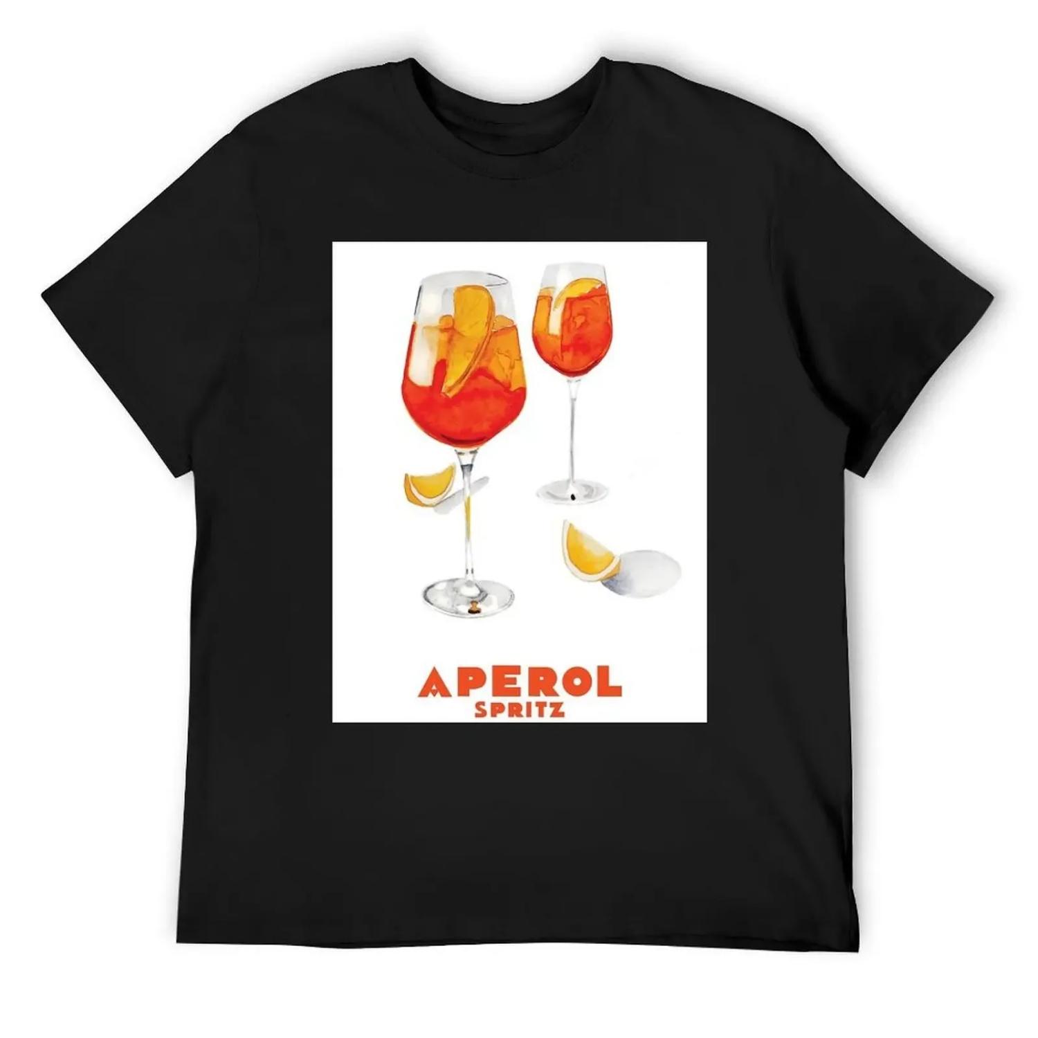 Aperol Fruit T-Shirt croswit shirt man Anime t-shirt tops oversize t-shirts man mens vintage t shirts XXXXXL разноцветный