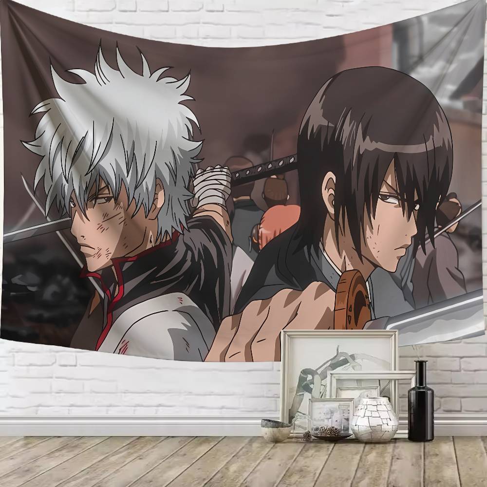Large Cool GGintokiS Sakata Funny Popular Anime Popular Room Decoration Wall Tapestry Art Room Home Decor Wall Art Decor
