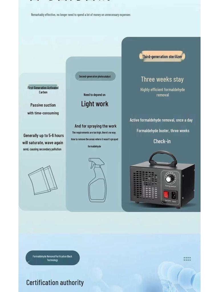 Air Purification Ozone Generator: Remove Odors, Formaldehyde & Sterilize for Homes, Schools, and Stations