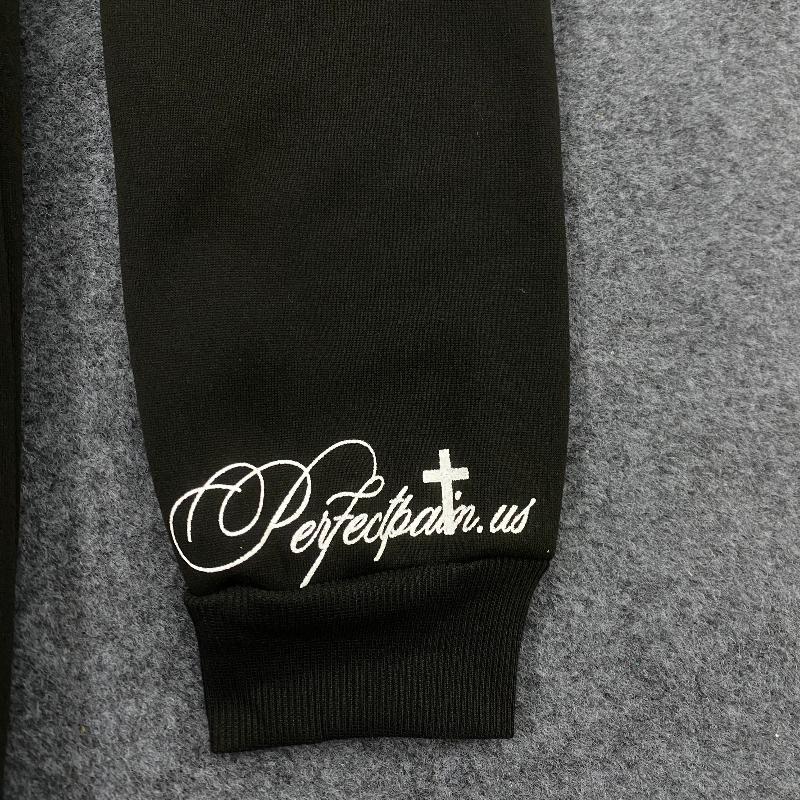 Europäischer und amerikanischer Y2K Street Trend Langärmiger dunkler Retro Punk Buchstaben bedruckter Pullover Hoodie