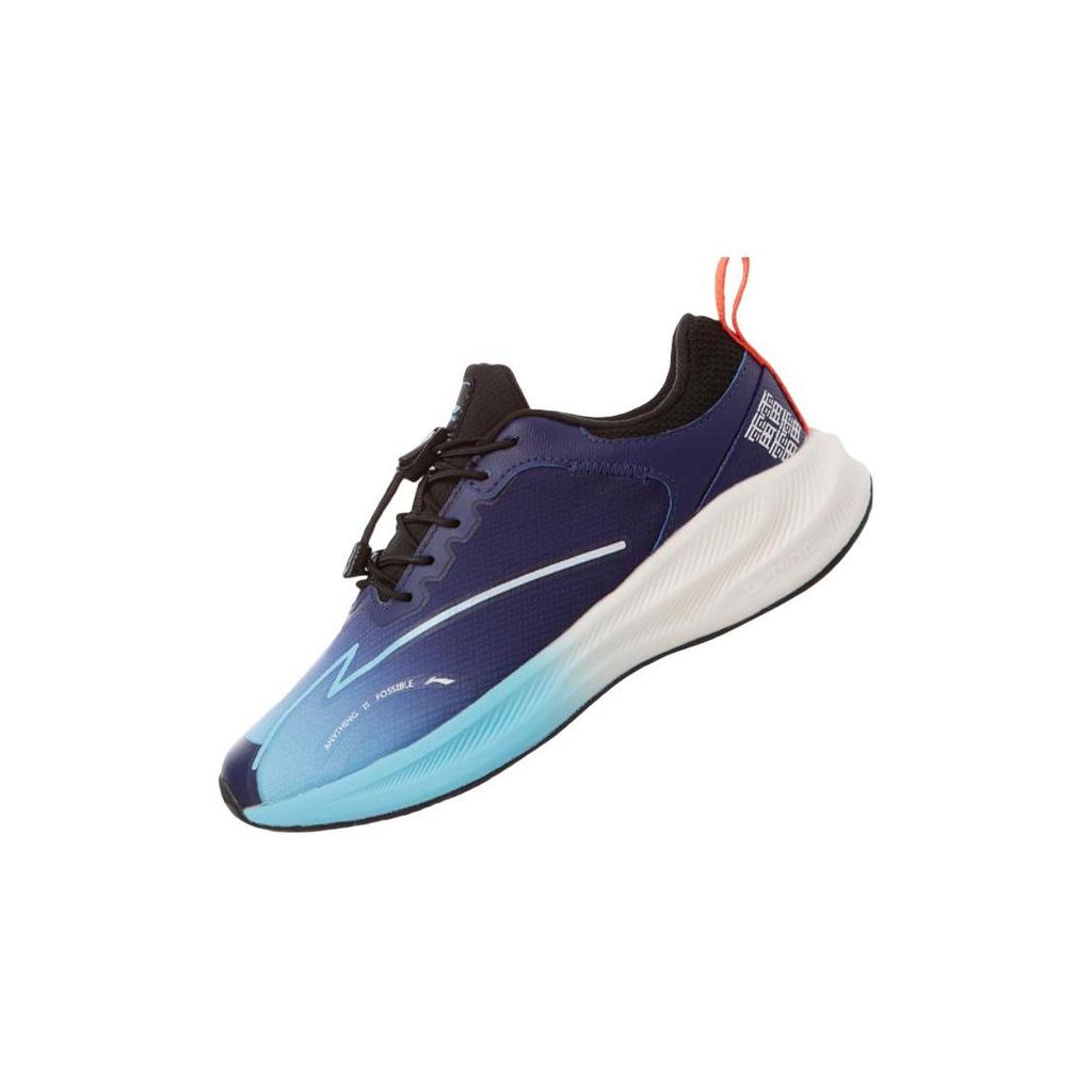 Li Ning Youth  Childrens Trendy Non-Slip Shock Absorbing Wear-Resistant Low-Top Running Shoes Kids Running Shoes Blue YKFR078-5