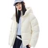 Anta Sports Retro Water-Resistant Loose Ivory White Short Down Jacket Women jackets 162548903N-1