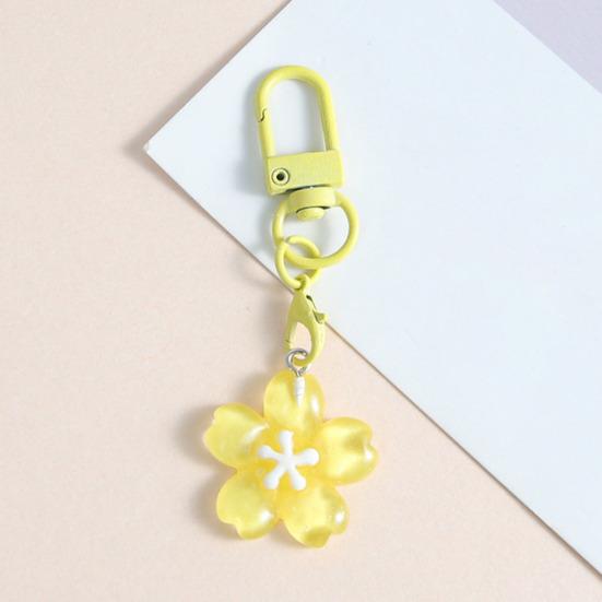 Keychain Pendant Ergonomic Flower Design Key Ring Decorative Key Holder Car Door Backpack Bag Accessory