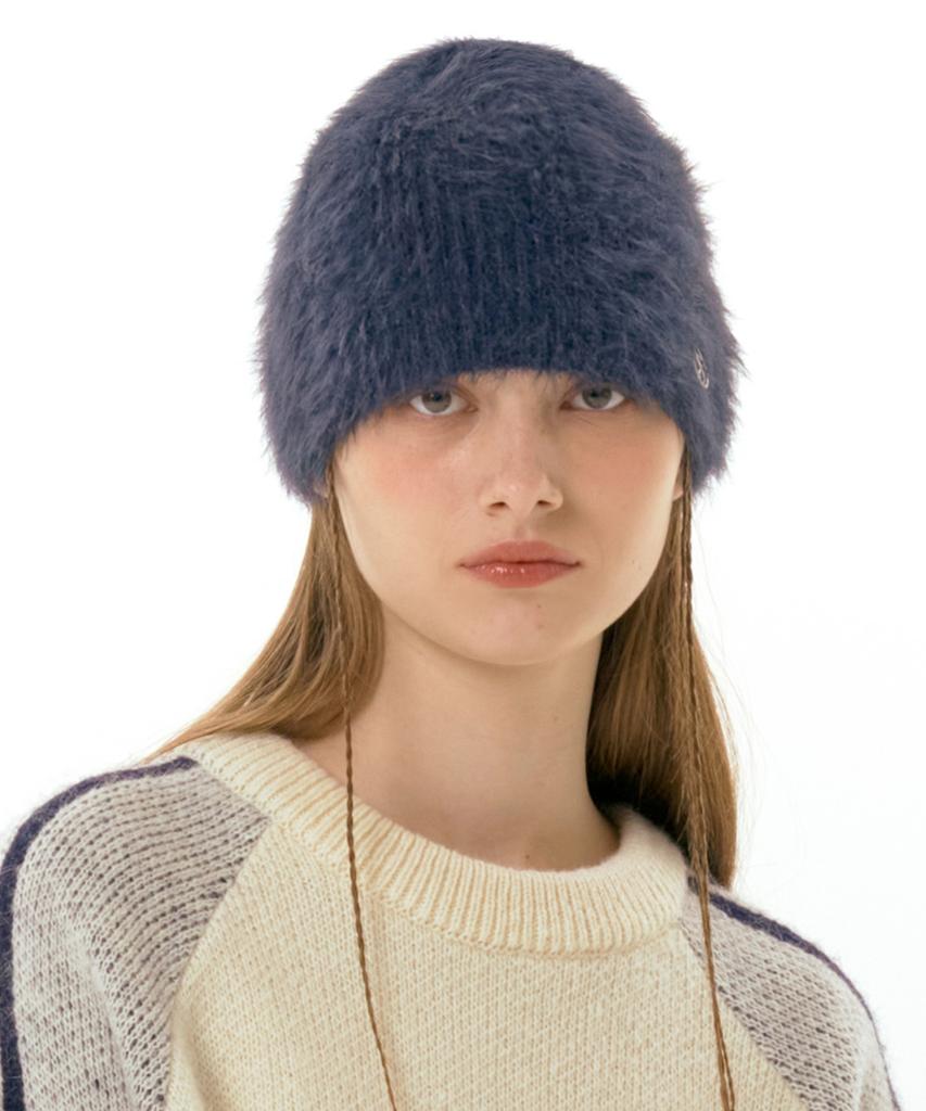 AMES-WORLDWIDE Fuzzy Beanie Navy (Am2Dfuab61A)