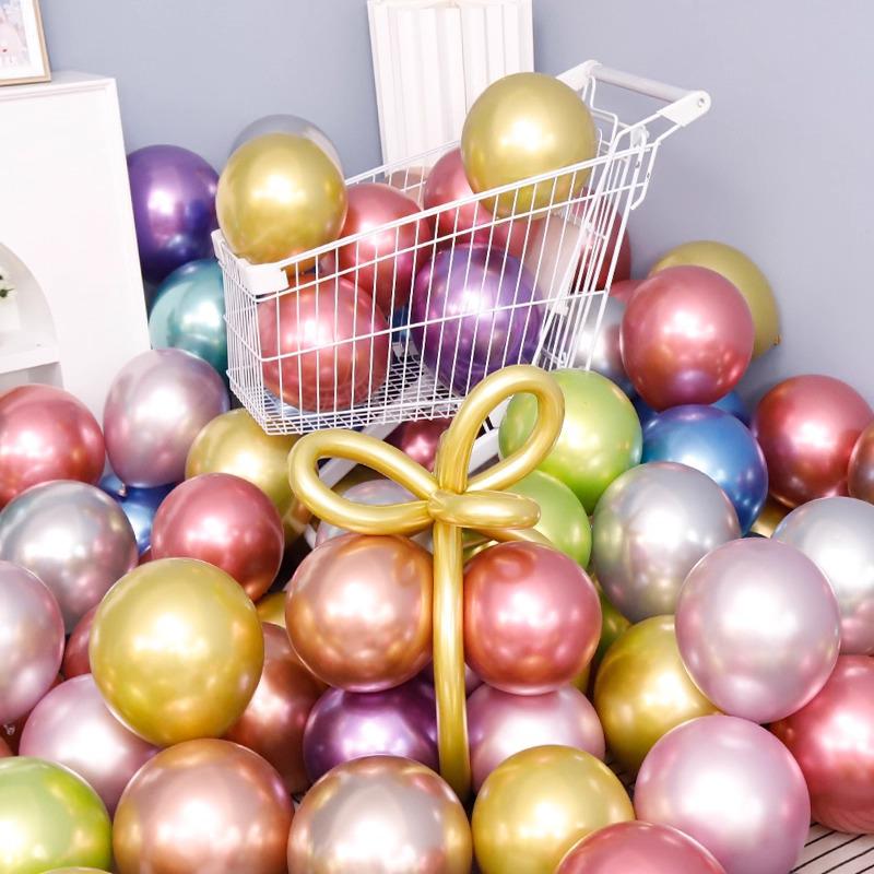 Metallic Silver & Purple Sequin Balloons for Events & Celebrations