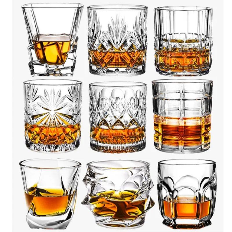Glassware Cocktails Different Glass Cups Fashion Whiskey Glasses Scotch Bourbon Cocktails RUM Durable Whiskey Glass Drinkware