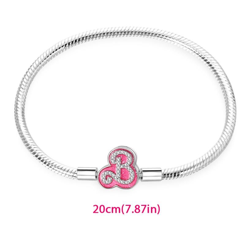 925 Silver Pink Princess Skirt Butterfly High Heels Fashion Bag Charms Beads Fit Pandach 925 Bracelets Fine DIY Jewelry