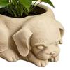 Artistic Puppy Ornament Pot Cute Planter, 3D Printed Decorative Plant Pot, Unique Handmade Painting Craft Dog Shaped Planter for Succulents