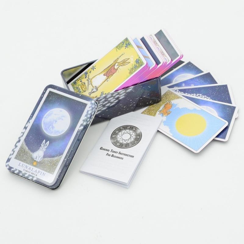78Pcs Longest Dream Tarot Card Set Divination Tool With Detailed Guidebook Colorful Frame Fortune Telling Cards