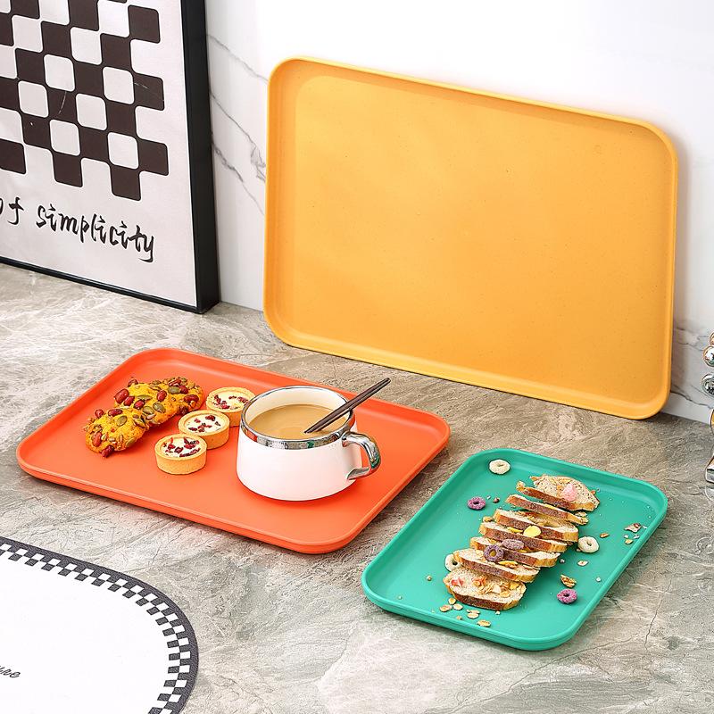 Thickened New Color Large Tray Creative Kindergarten Restaurant Tea Snack Tray Fruit Tray Fast Food Serving Tray