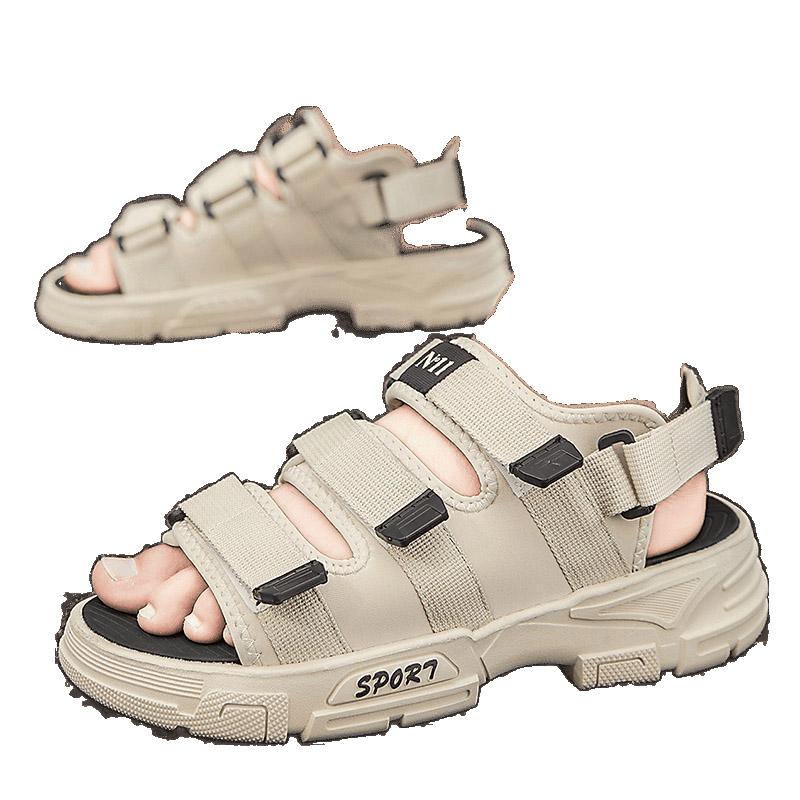 Beach shoes men's summer wear casual sports work driving wading summer heightening platform Roman sandals