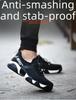 Men's Lightweight Safety Work Shoes: Anti-Smash, Anti-Puncture, Breathable, Non-Slip, Wear-Resistant.