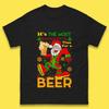 Weihnachten Weihnachtsmann trinkt Bier Herren T-Shirt Damen Oberteile T-Shirts