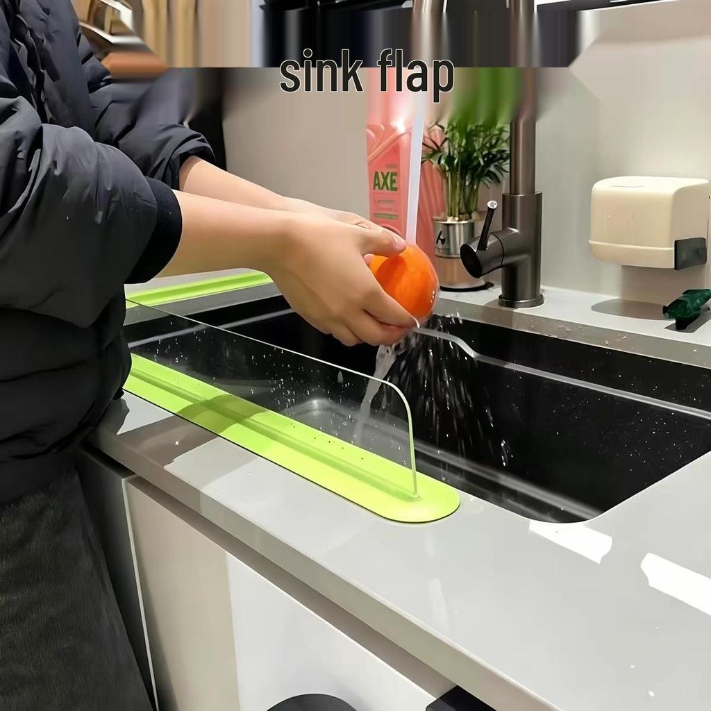 Clear PET Suction Cup Splash Guard for Kitchen Sink Countertop