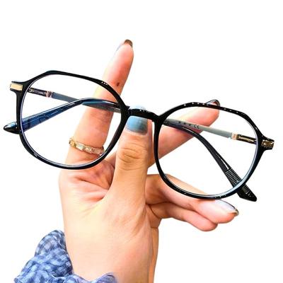 Fashion Polygonal Black Blue UV Korean Acetate Full for Black Polygonal misteroNon-prescription Glasses, Eyeglasses, Sunglasses, Shape, Rim, Light,