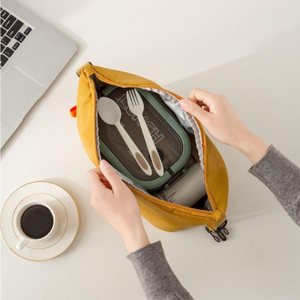 Foldable Lunch Bag Waterproof Lunch Handbag Portable Insulated Bag Camping