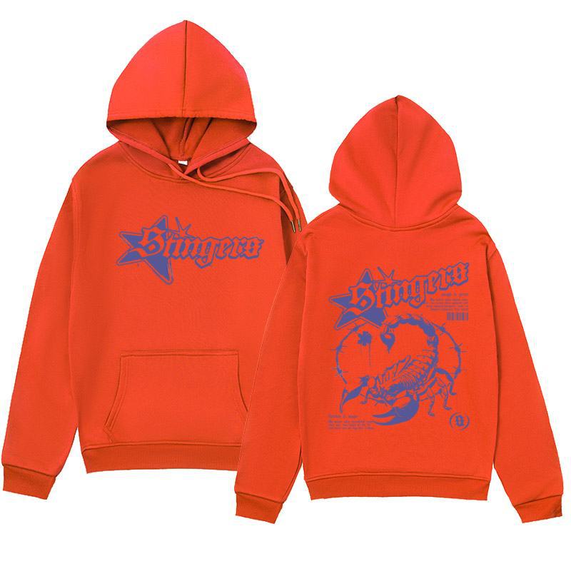 Design scorpion silhouette, printed hooded sweater simple and versatile