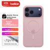 BELKIN iPhone 17 Pro Max Full Coverage Magnetic Phone Case, Pink Semi-Transparent Phone Protective Cover