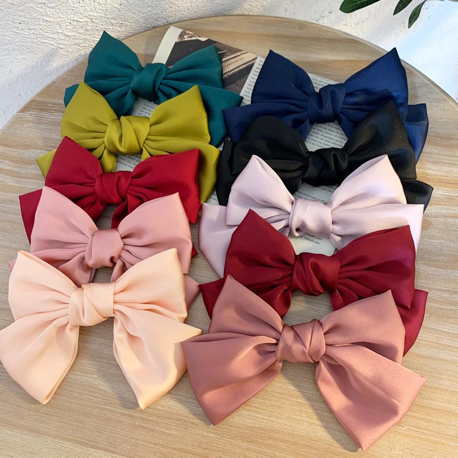 Large Bow Clip for Back of Head, Nature Style Hair Clip with Ribbon, Japanese INSPIRIED Side Clip, Fairy Hair Accessories for Women