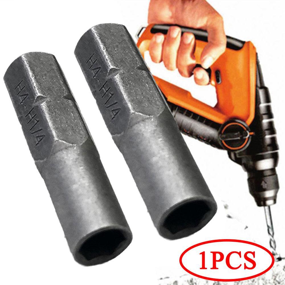 Micro Screwdriver Adapter Fits 6.35mm 1/4" Bits Adapter to 4mm Hex Holder