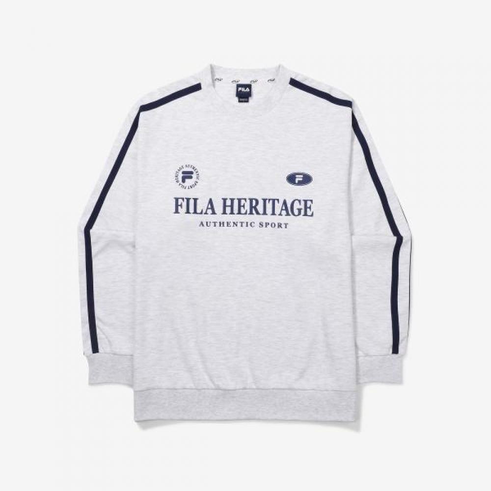 Fila New Heritage Logo Point Sweatshirt WHITEMELANGE/100
