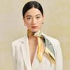 Wanshili Magnolia Rhyme 100% Mulberry Silk Square Scarf