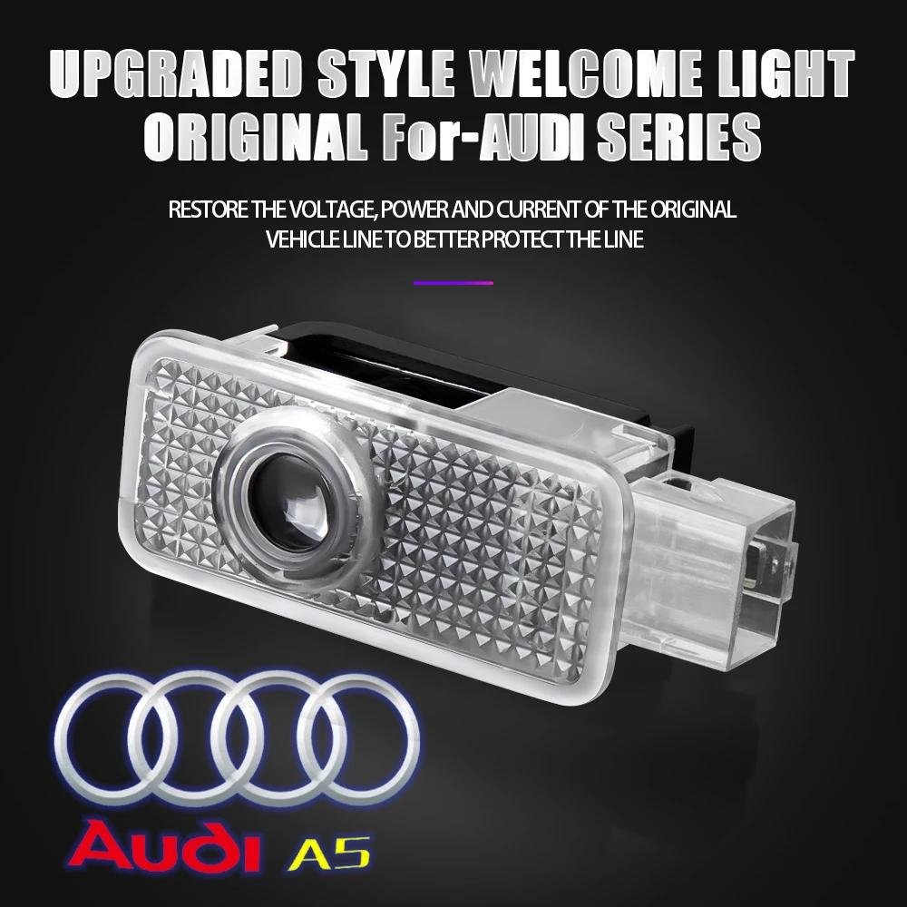 For Audi C6 For Audi A4 A3 8V 8P 8L A6 C5 C6 C7 A5 A7 Q3 Q5 Q7 S3 S4 S6 RS Sline Quattro Car HD Projector Lamp LED Auto Door Welcome Light