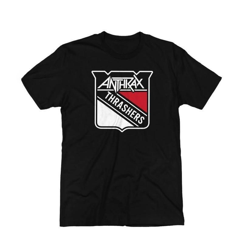 EuropeanAmerican Style Anthrax Band Classic Retro American Pullover Unisexs Loose Casual Shortsleeved Tshirt M