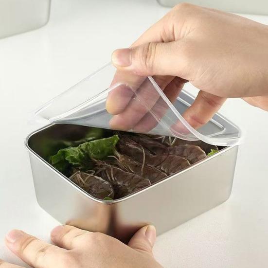 1/2/3/4/5/6/8 ks Sada nádob na uskladnění potravin Obědový box Nerezové stohovatelné nádoby na svačinu