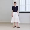 Hiikeu Pleated Flared Skirt_Ivory