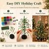 DIY Perlen-Lichterketten-Weihnachtsbaum-Bausatz Bunte Feiertags-Schreibtischdekoration Handgemachtes Bastelgeschenk