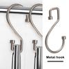 2Pcs Curtain Hook Easy Installation Adjustable Space-Saving S-Shaped Hanging Hooks for Home Bathroom