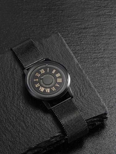 EUTOUR Original Design Magnetic Wristwatch with Ball Bearing Design, Unisex, Men's and Women's, Minimalist Casual Quartz Watch, Waterproof, 40mm, Roma